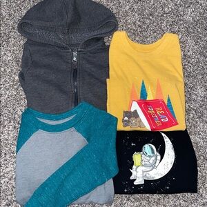 Toddler Boy Long Sleeve Shirt / Hoodie Bundle